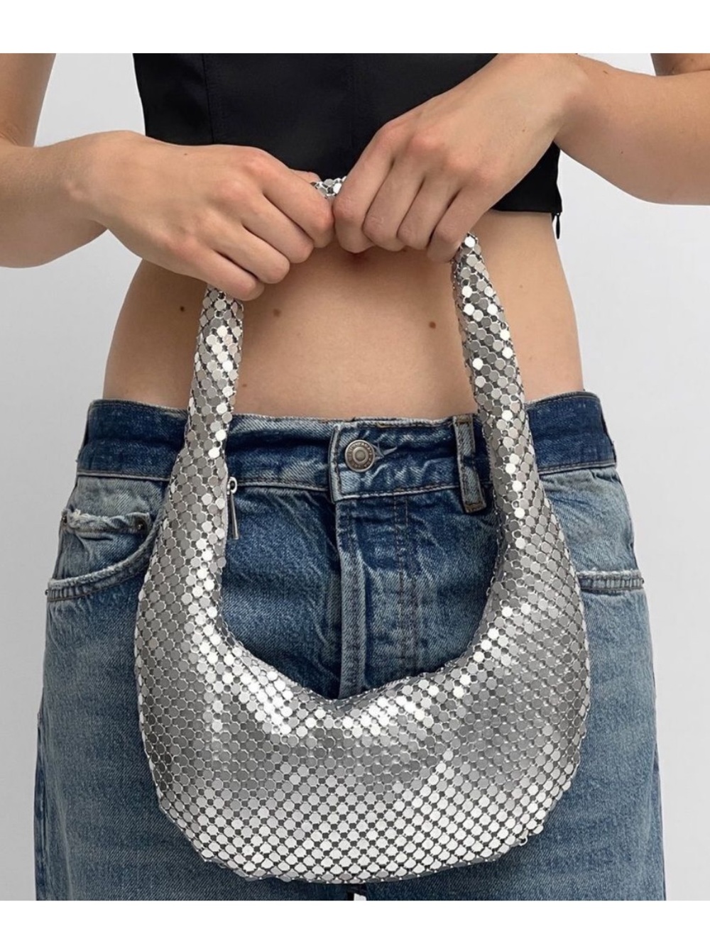 ZARA
Metallic Mesh Shoulder Bag - Picture 1 of 9